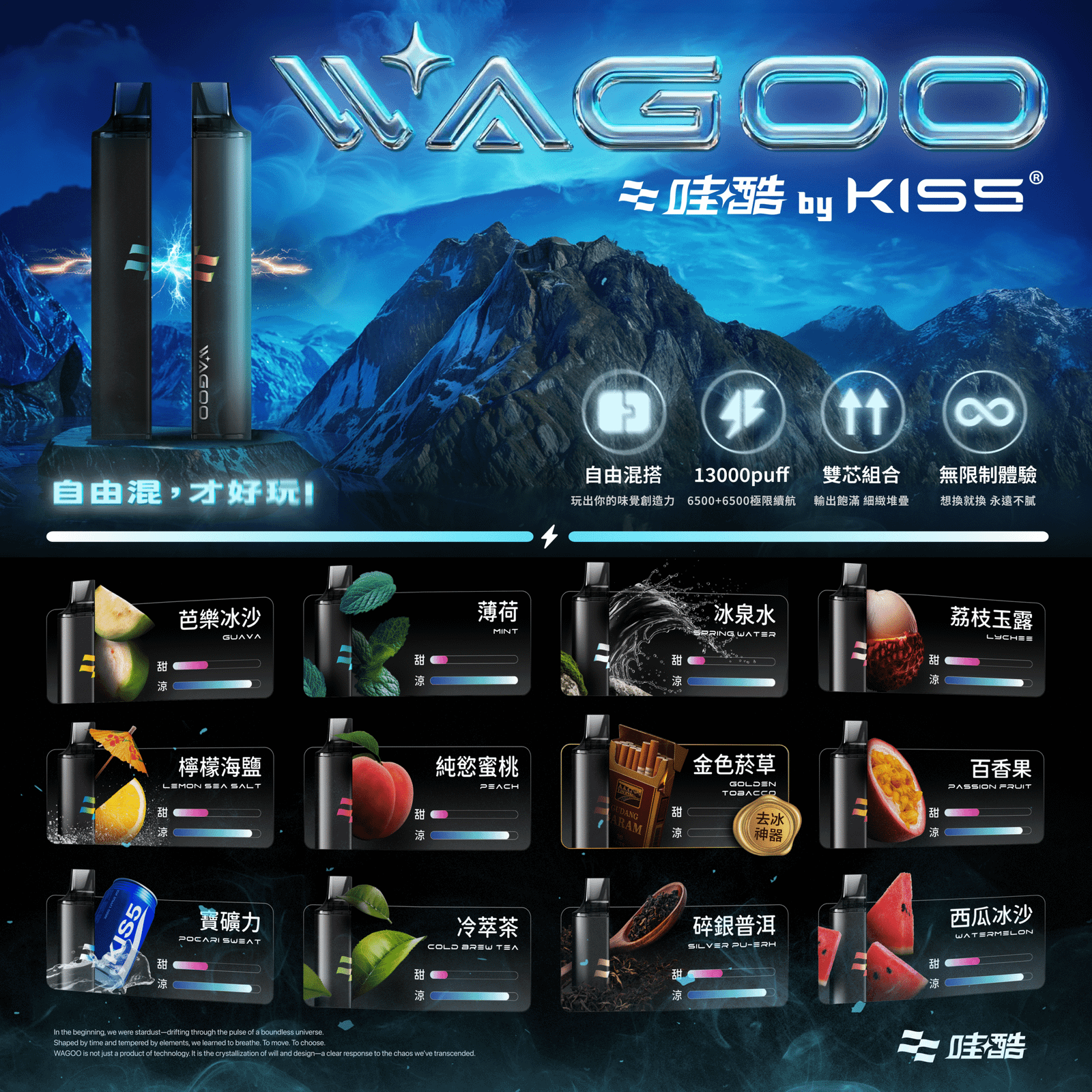WAGOO哇酷拋棄式6500口 （限時優惠活動  買6盒送1盒）